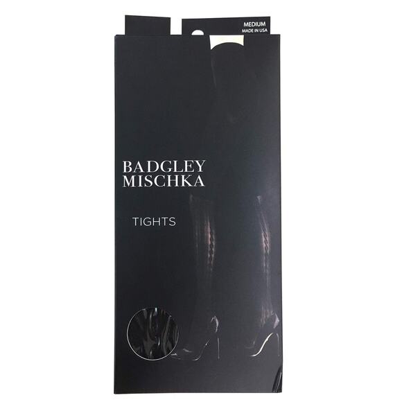 Badgley Mischka Fabulous Fashion Tights with Control Top Black Medium 11116 - Picture 4 of 6